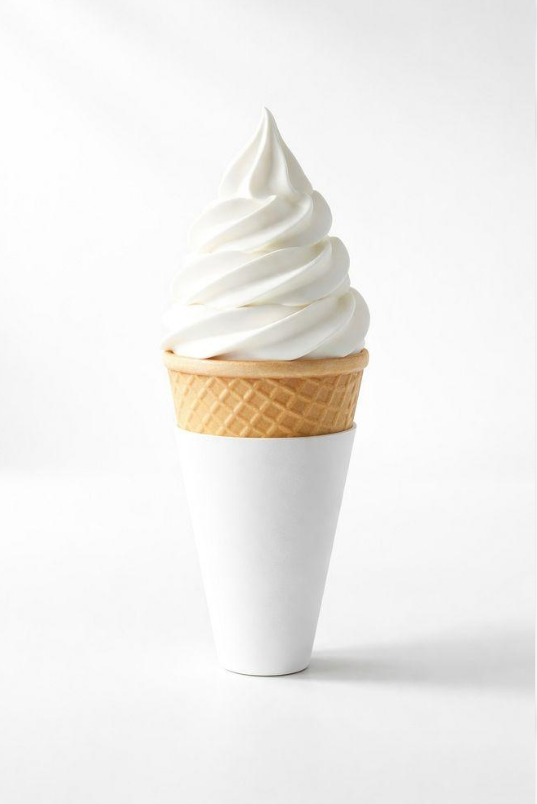 Helado suave de vainilla